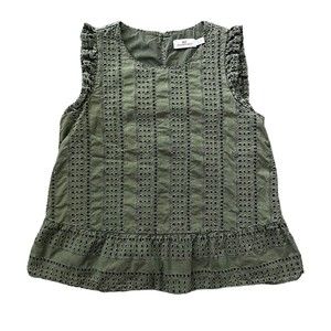 Vineyard Vines Sea Spray Eyelet Peplum Top - Small